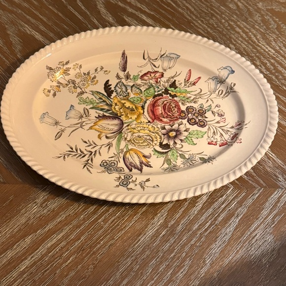 Vintage Johnson Brothers Garden Bouquet Windsorware 12” Serving Platter - Picture 1 of 4